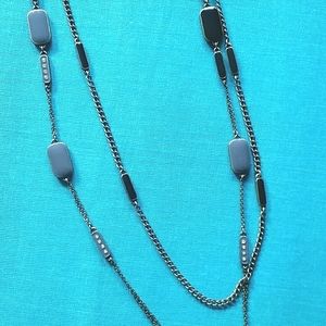 Loft layer necklace black grey gold